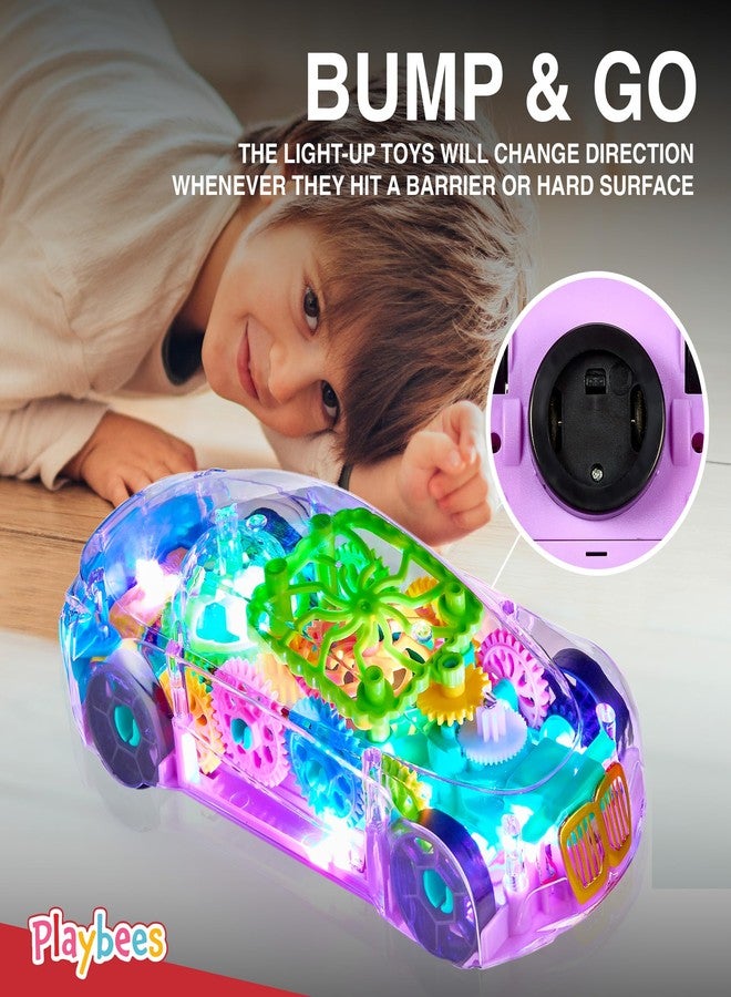 Playbees Light-Up Transparent Car Toy, Toys for Autistic Kids Ages 3-5 Sensory Toy for Kids with Autism Special Needs Toys, Bump and Go Toys for Toddlers Music and LED Effects Great Gift Idea - Image 5